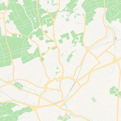 Fototapeta na wymiar Reutlingen, Germany printable map