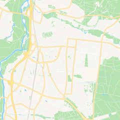 Erlangen, Germany printable map