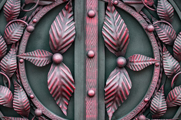 The fragment of forged metal products. close-up