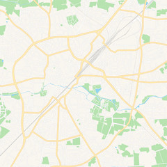 Gutersloh, Germany printable map