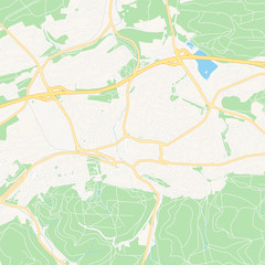 Iserlohn, Germany printable map