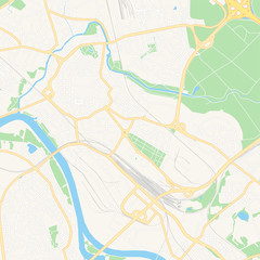 Hanau, Germany printable map