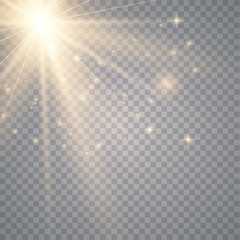 Vector transparent sunlight special lens.