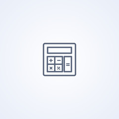 Calculator, vector best gray line icon