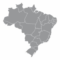 Brazil Map with states borders