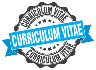 curriculum vitae stamp. sign. seal