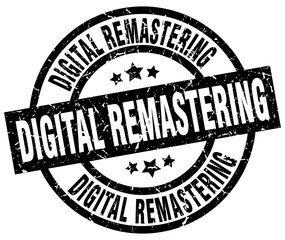 digital remastering round grunge black stamp