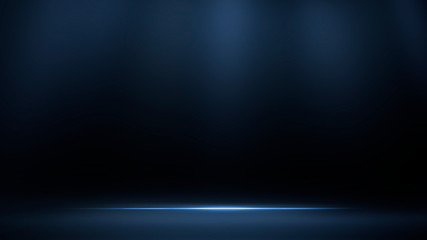 Empty black studio room. Dark background. Abstract dark empty studio room texture.  Product showcase spotlight background. Dark Studio Gallery. 