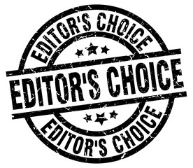 editor's choice round grunge black stamp