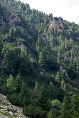 Landscape from hiking trail for Malyovitsa peak, Rila Mountain, Bulgaria