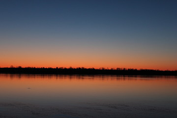 early morning near water