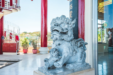 Statue of chinese lion at the Cebu Taoist Temple