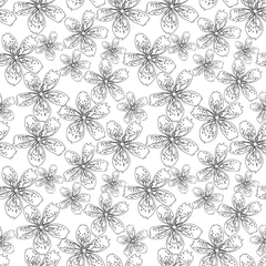 Poster Fashionable pattern in small flowers. Floral seamless background for textiles, fabrics, covers, wallpapers, print, gift wrapping and scrapbooking. Raster copy © анютка фролова