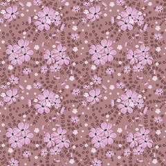 Fashionable pattern in small flowers. Floral seamless background for textiles, fabrics, covers, wallpapers, print, gift wrapping and scrapbooking. Raster copy