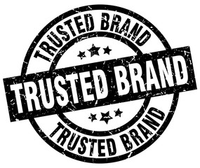 trusted brand round grunge black stamp