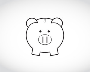 Piggy Bank drawing. Illustration