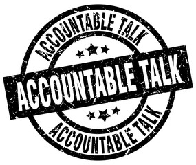 accountable talk round grunge black stamp