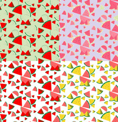 seamless pattern. summer colors.Watermelon flesh. abstract .Trendy Graphic Design for banner, poster, card, cover, invitation, placard, brochure, flyer