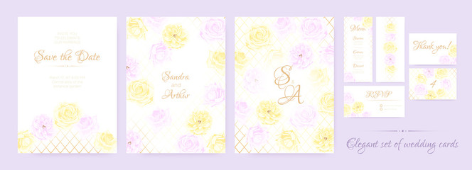 Fototapeta premium Big Collection of Wedding Cards.