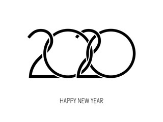 2020 Happy New Year numbers.