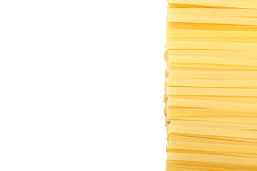 A pile of spaghetti isolated on white background.