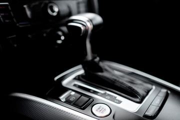 Automatic gear stick of a modern car.