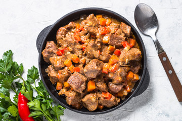 Beef stew with vegetables.