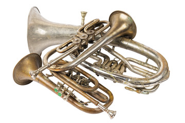 Obraz na płótnie Canvas Group of brass instruments