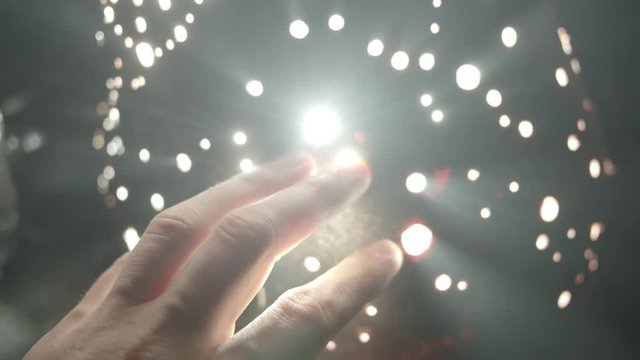 Mysterious object with light rays, alien egg