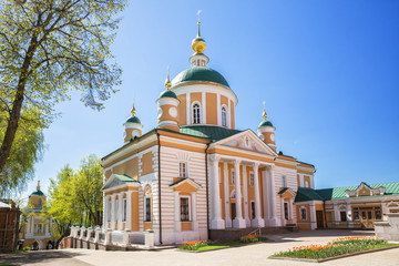 Fototapeta na wymiar Old Pokrovsky Intercession Khotkov Monastery