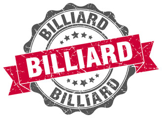 billiard stamp. sign. seal
