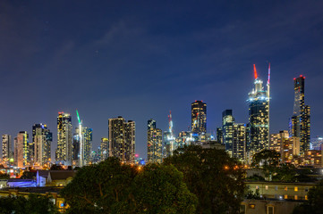 Obraz premium Melbourne City Skyline at Night