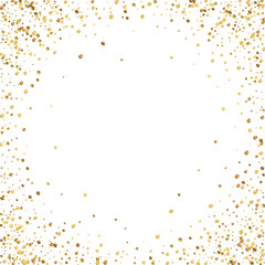 Gold confetti luxury sparkling confetti. Scattered