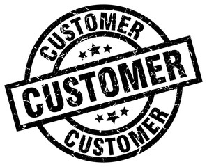 customer round grunge black stamp