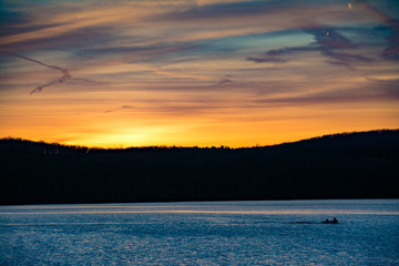 Sunset on Lake Wallenpaupack in Eastern Pennylvania.