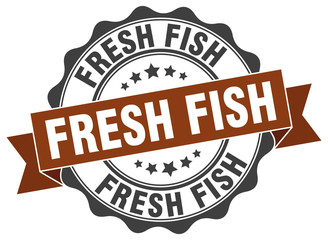 fresh fish stamp. sign. seal