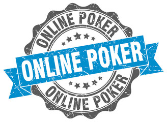 Obraz premium online poker stamp. sign. seal