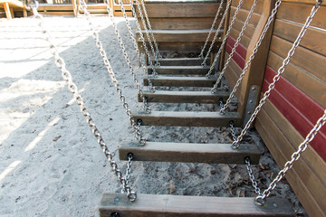 Sport ladder outside step for children.