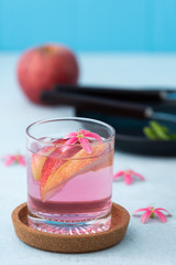 pink cocktail apple fruit 