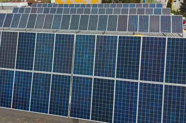 photovoltaic panels on clean energy in the city