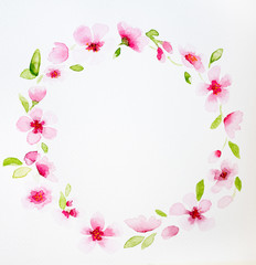 Fototapeta premium Picture of floral wreath