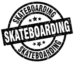 skateboarding round grunge black stamp