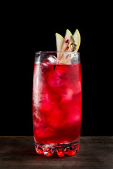 Light refreshing drink with alcohol or alcohol-free syrup with pear-2.