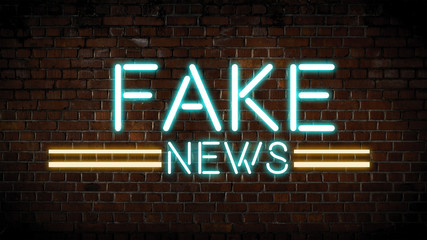 Fake news neon sign