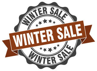 Obraz premium winter sale stamp. sign. seal