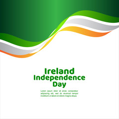 Ireland Independence Day Vector Template Design Illustration