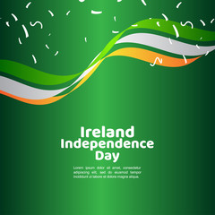 Fototapeta premium Ireland Independence Day Vector Template Design Illustration