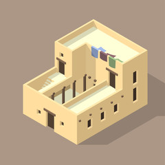 isometric Arab house