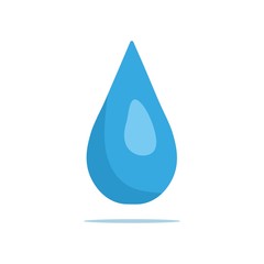 Water drop icon. Blue drop. Liquid droplet.