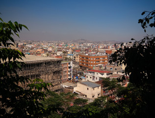 Aerial panoramic view to Antananarivo, capital of Madagascar